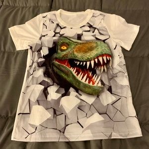 SHEIN White Dinosaur Tee